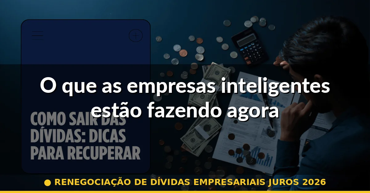 O que as empresas inteligentes estão fazendo agora — renegociação de dívidas empresariais juros 2026