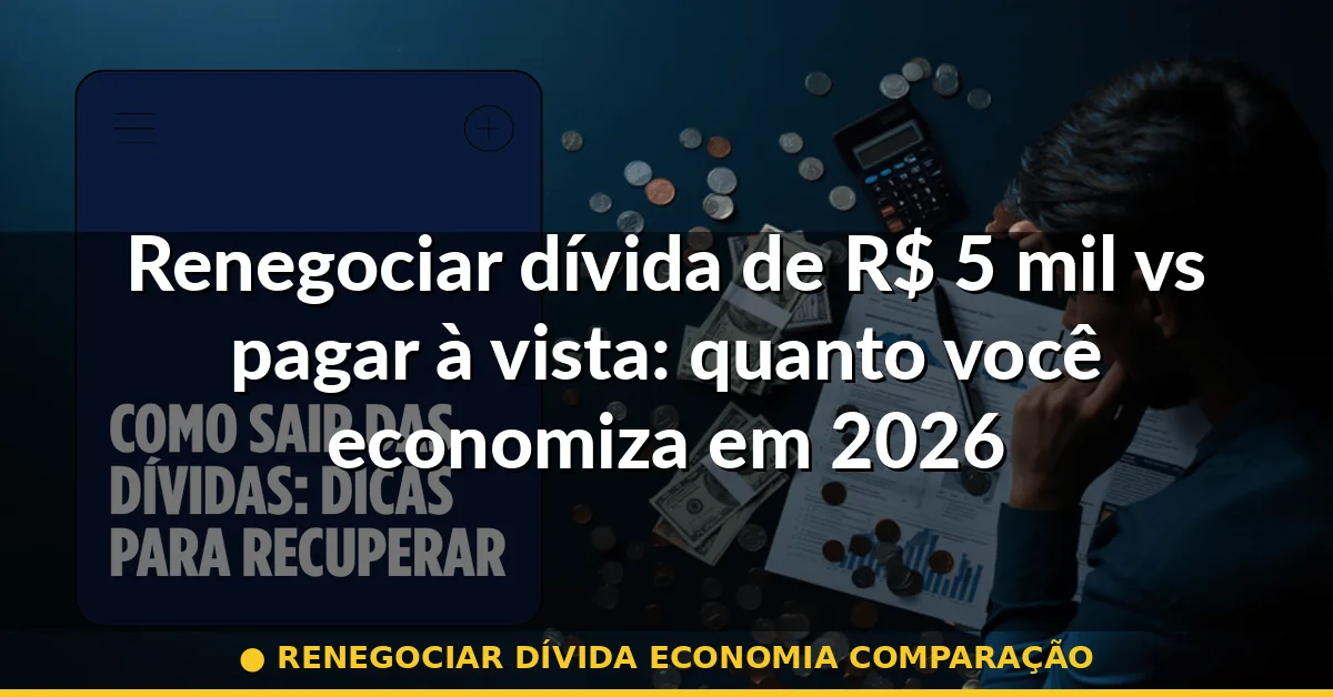renegociar dívida economia comparação — Guia completo 2026