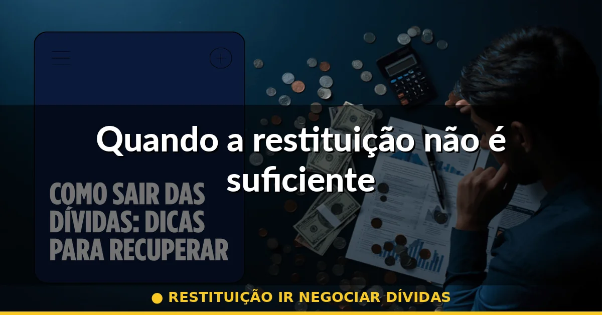 Quando a restituição não é suficiente — restituição ir negociar dívidas