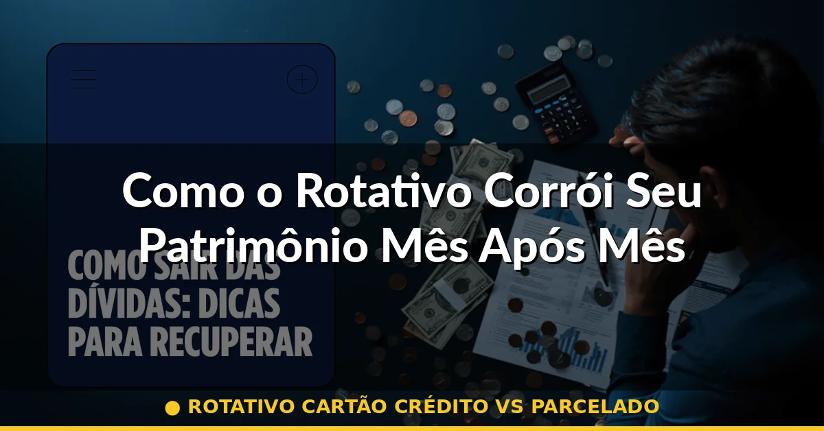 Como o Rotativo Corrói Seu Patrimônio Mês Após Mês — rotativo cartão crédito vs parcelado