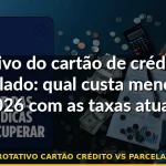 rotativo cartão crédito vs parcelado — Guia completo 2026