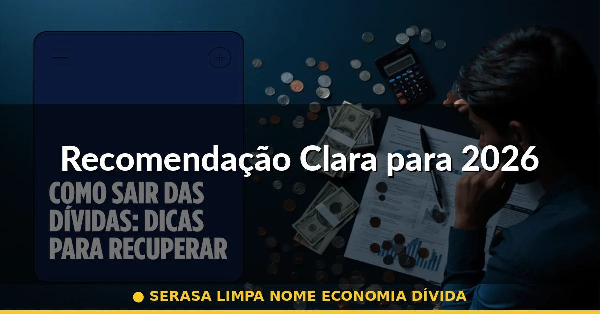 Recomendação Clara para 2026 — serasa limpa nome economia dívida