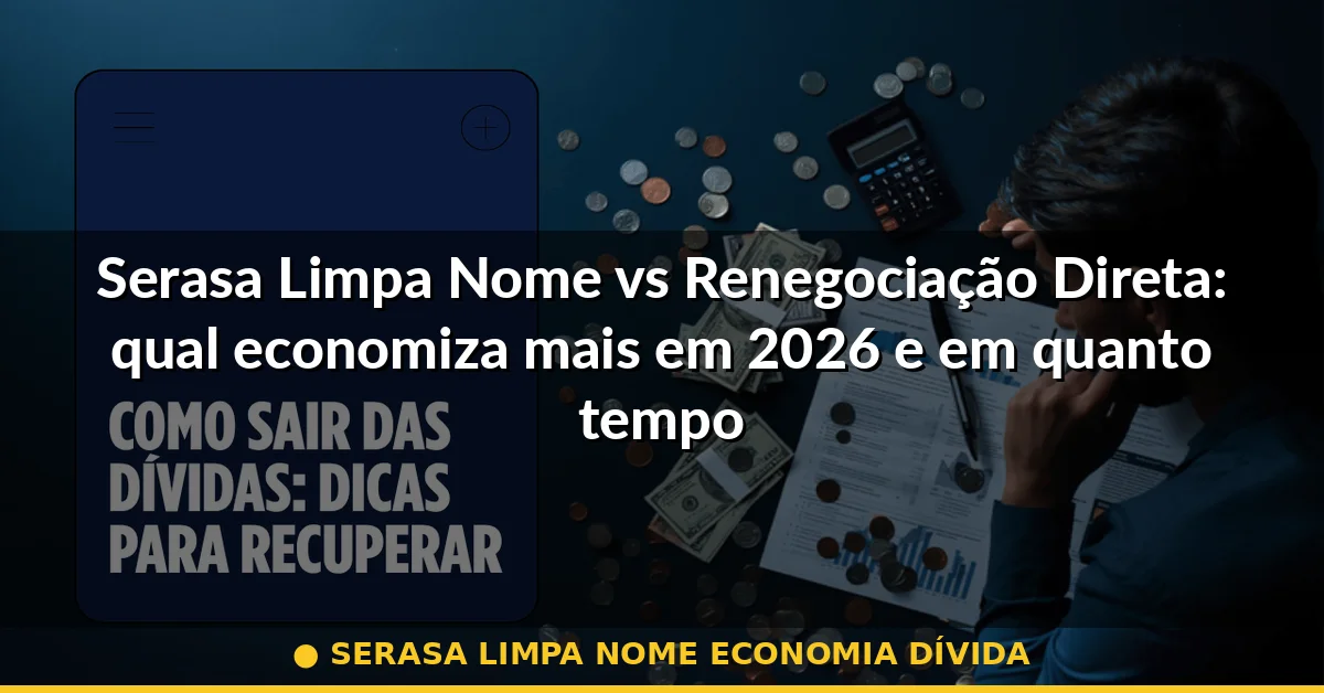 serasa limpa nome economia dívida — Guia completo 2026