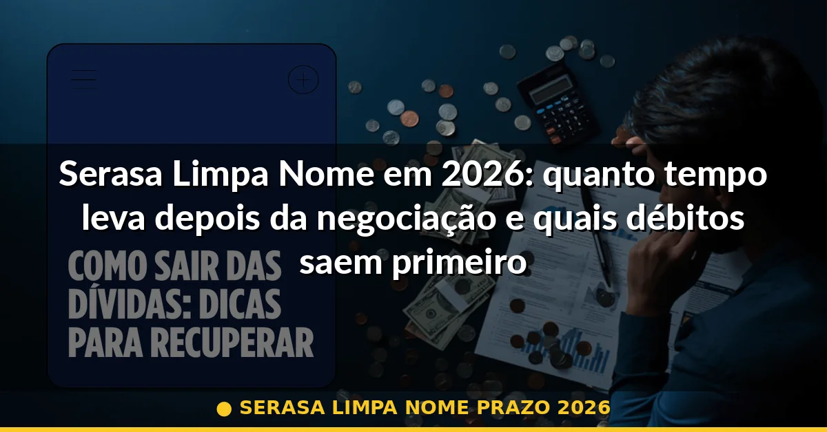 serasa limpa nome prazo 2026 — Guia completo 2026