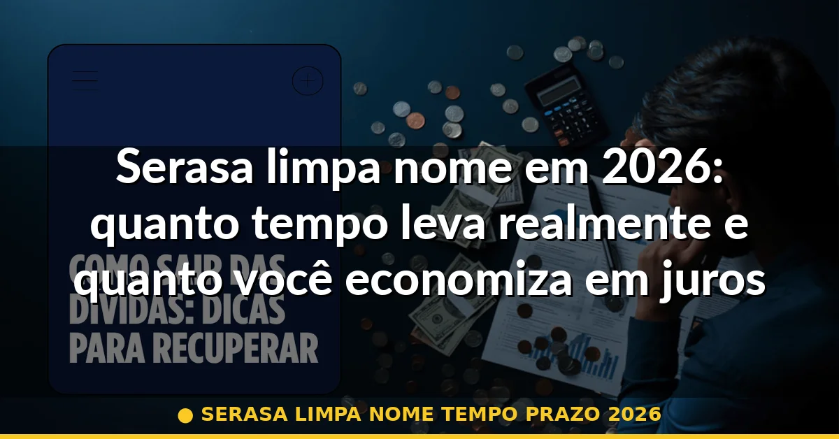 serasa limpa nome tempo prazo 2026 — Guia completo 2026