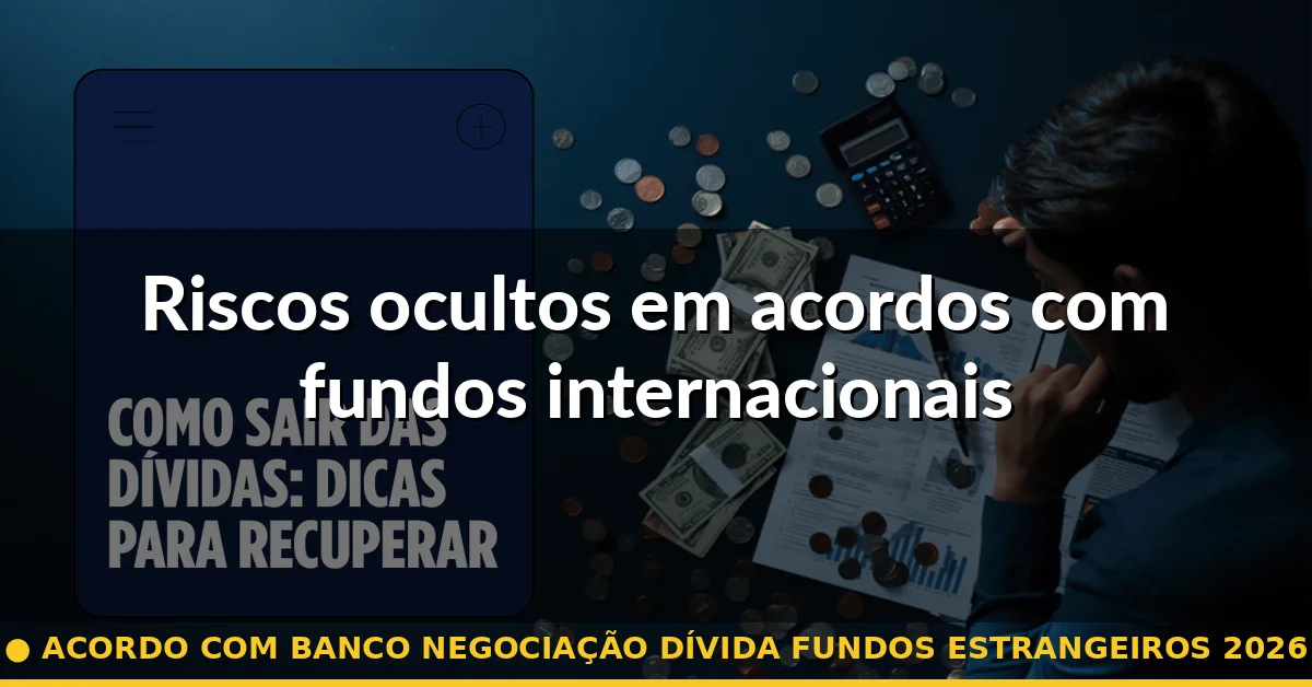 Riscos ocultos em acordos com fundos internacionais — acordo com banco negociação dívida fundos estrangeiros 2026
