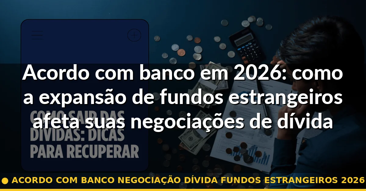 acordo com banco negociação dívida fundos estrangeiros 2026 — Guia completo 2026