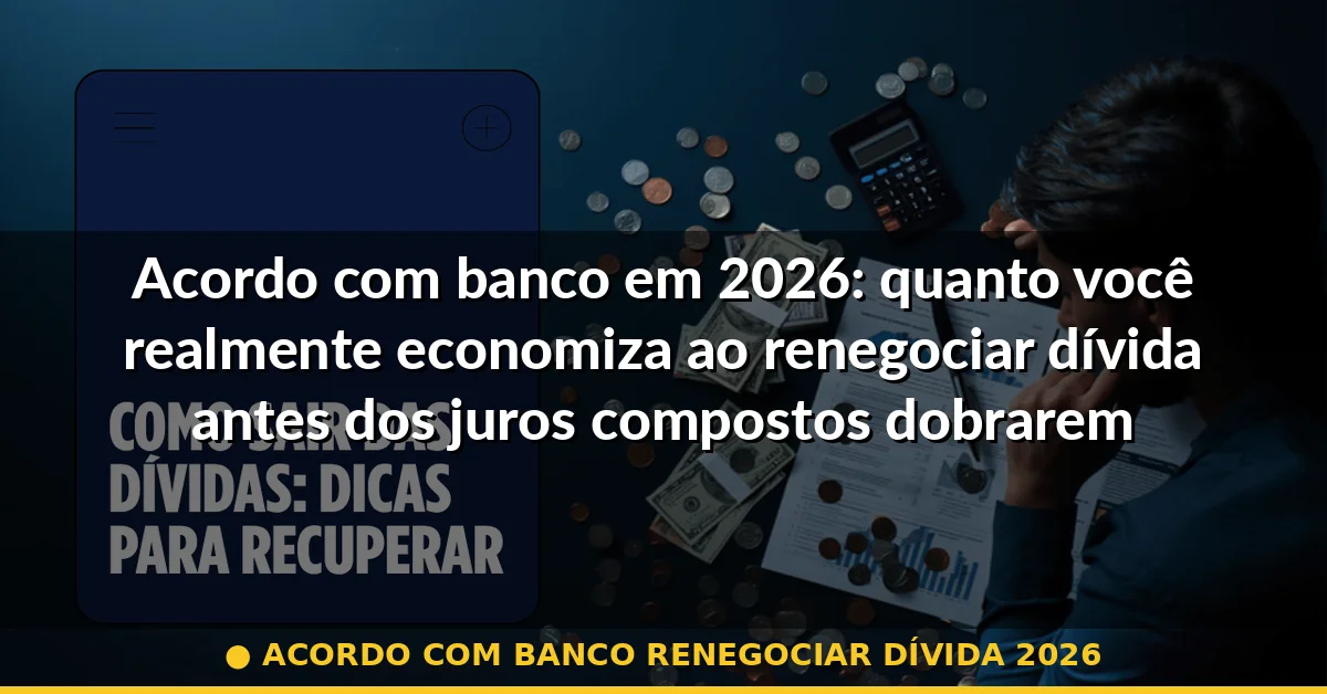 acordo com banco renegociar dívida 2026 — Guia completo 2026