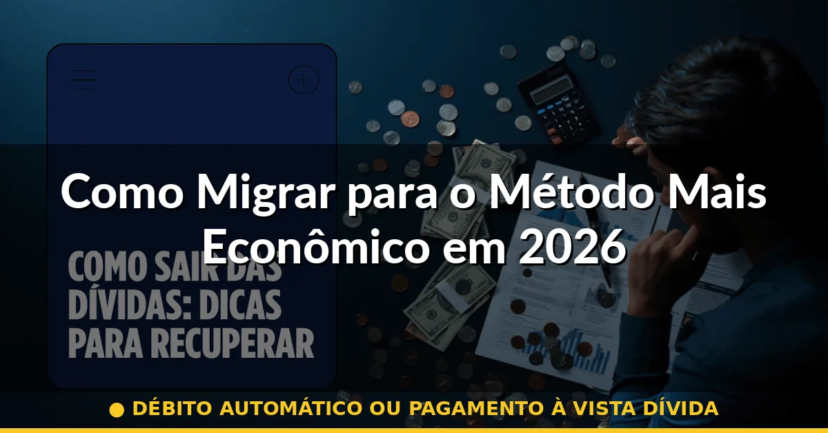 Como Migrar para o Método Mais Econômico em 2026 — débito automático ou pagamento à vista dívida
