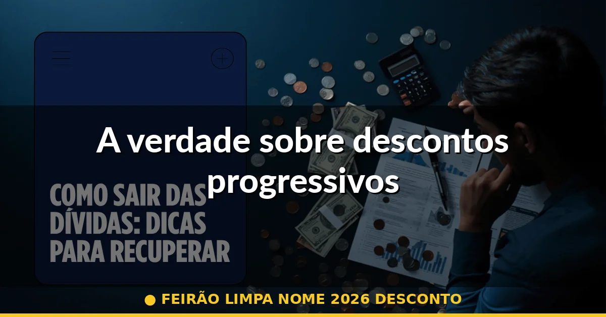 A verdade sobre descontos progressivos — feirão limpa nome 2026 desconto