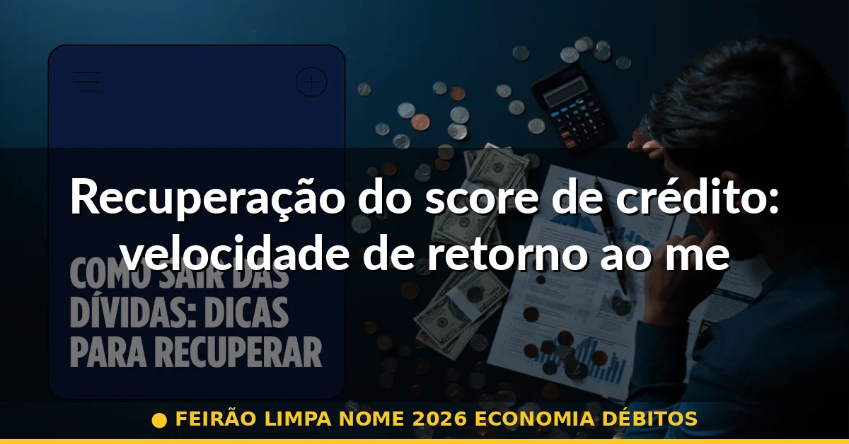 Recuperação do score de crédito: velocidade de retorno ao mercado formal — feirão limpa nome 2026 economia débitos