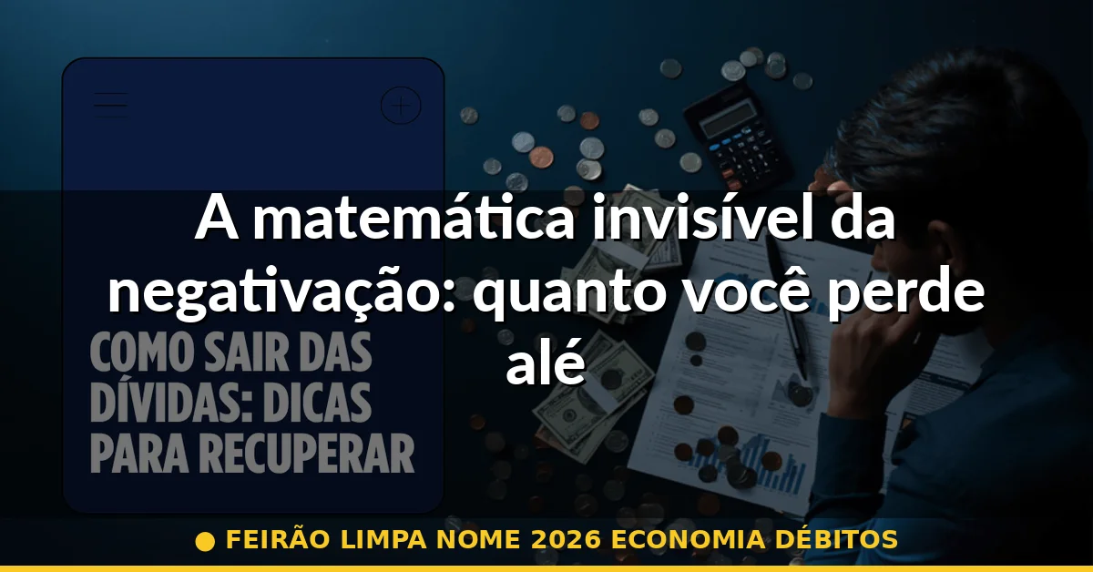 A matemática invisível da negativação: quanto você perde além da dívida — feirão limpa nome 2026 economia débitos