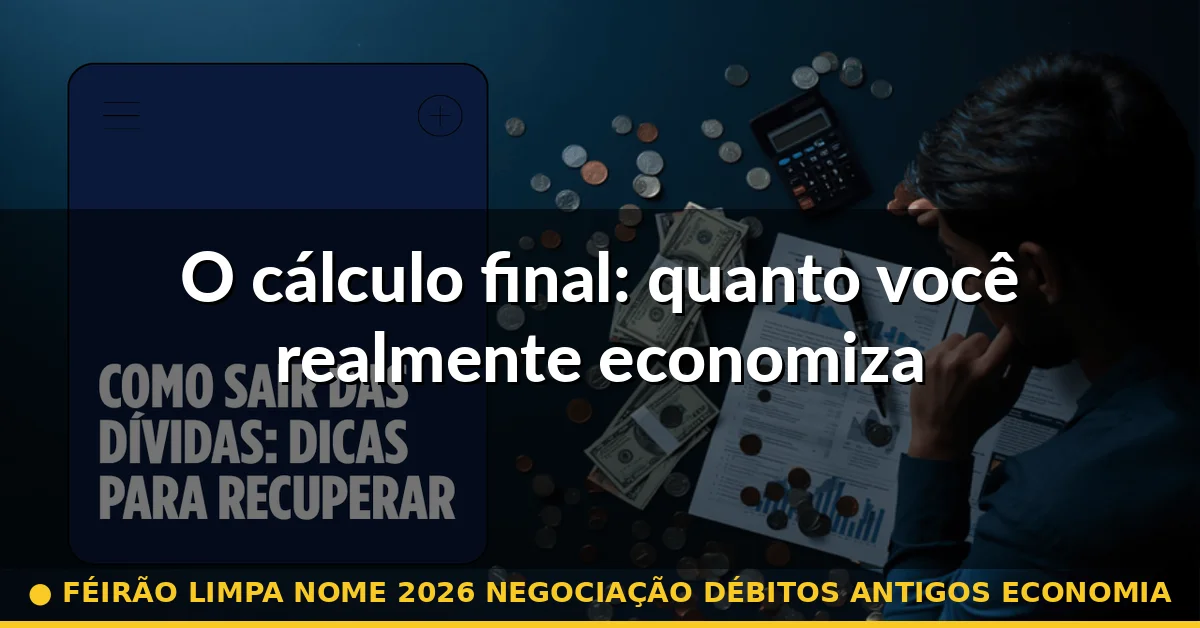 O cálculo final: quanto você realmente economiza — féirão limpa nome 2026 negociação débitos antigos economia