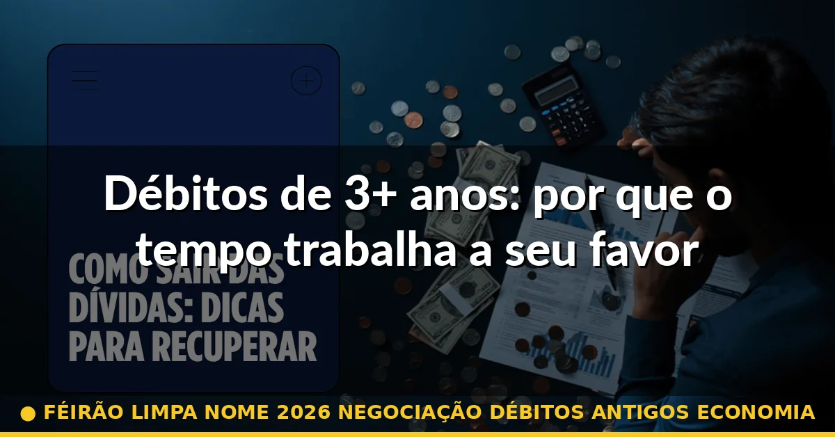 Débitos de 3+ anos: por que o tempo trabalha a seu favor — féirão limpa nome 2026 negociação débitos antigos economia