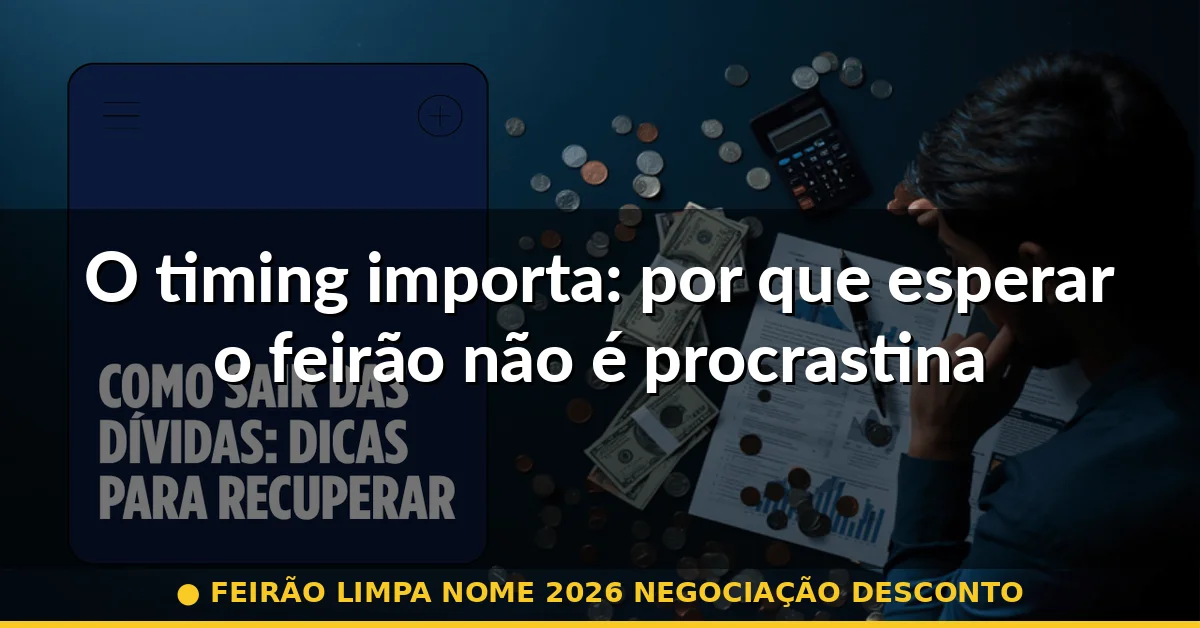 O timing importa: por que esperar o feirão não é procrastinação — feirão limpa nome 2026 negociação desconto