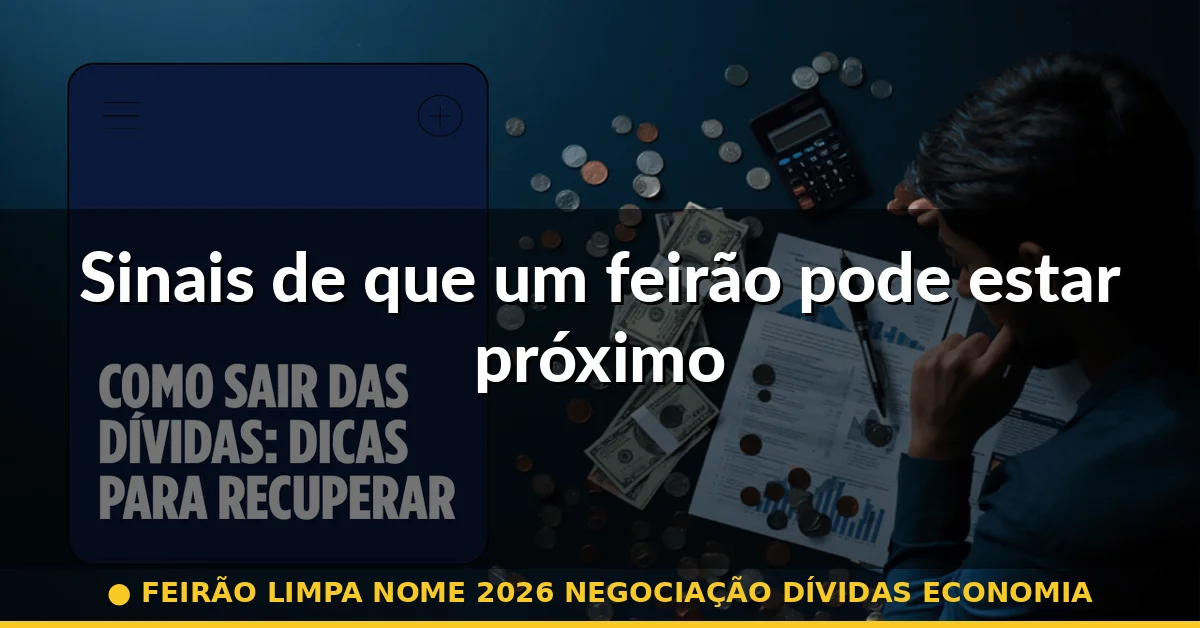Sinais de que um feirão pode estar próximo — feirão limpa nome 2026 negociação dívidas economia