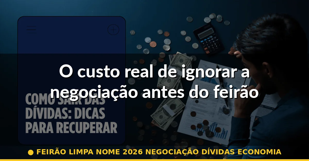 O custo real de ignorar a negociação antes do feirão — feirão limpa nome 2026 negociação dívidas economia