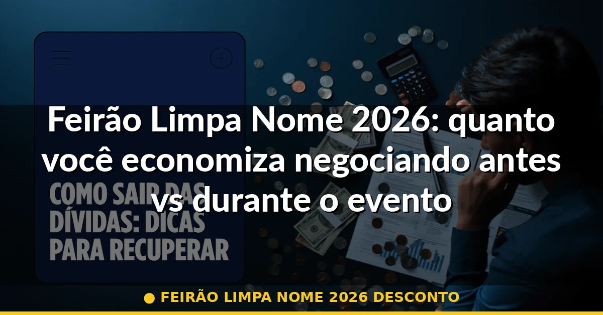 feirão limpa nome 2026 desconto — Guia completo 2026