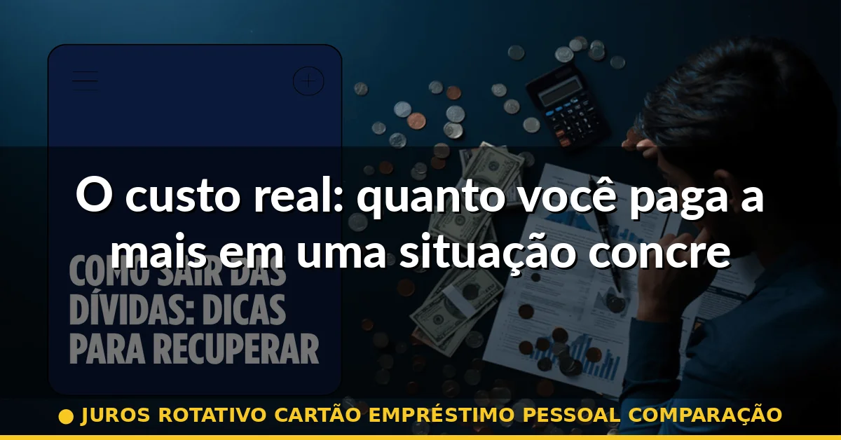 O custo real: quanto você paga a mais em uma situação concreta — juros rotativo cartão empréstimo pessoal comparação