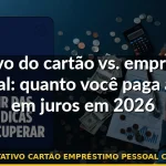 juros rotativo cartão empréstimo pessoal comparação — Guia completo 2026