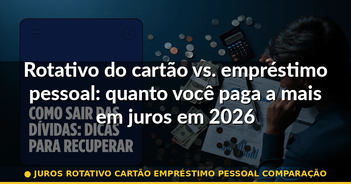 juros rotativo cartão empréstimo pessoal comparação — Guia completo 2026