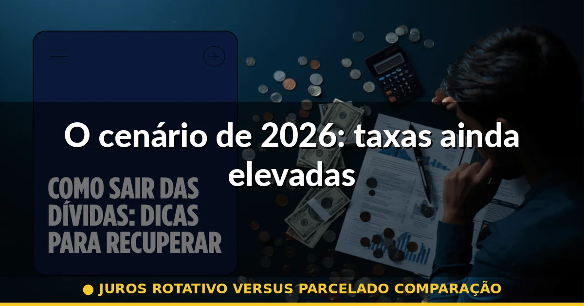 O cenário de 2026: taxas ainda elevadas — juros rotativo versus parcelado comparação