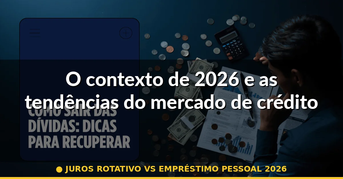 O contexto de 2026 e as tendências do mercado de crédito — juros rotativo vs empréstimo pessoal 2026