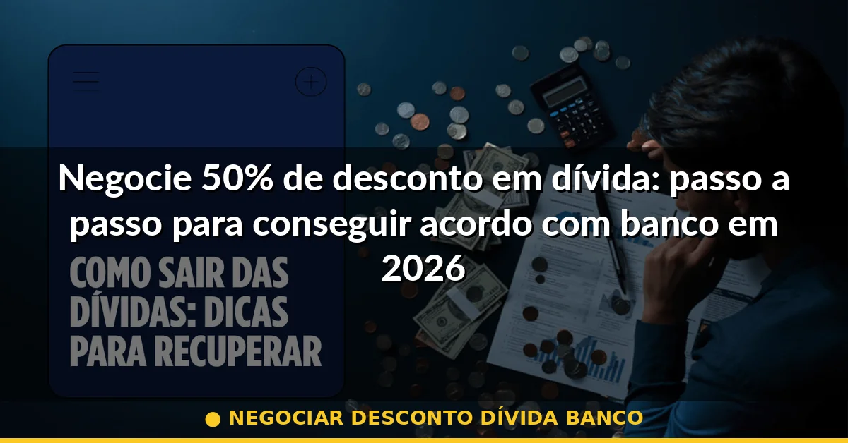 negociar desconto dívida banco — Guia completo 2026
