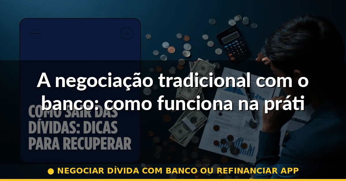 A negociação tradicional com o banco: como funciona na prática — negociar dívida com banco ou refinanciar app
