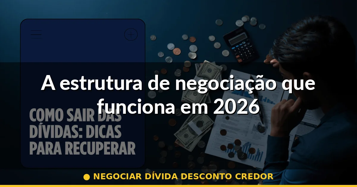 A estrutura de negociação que funciona em 2026 — negociar dívida desconto credor