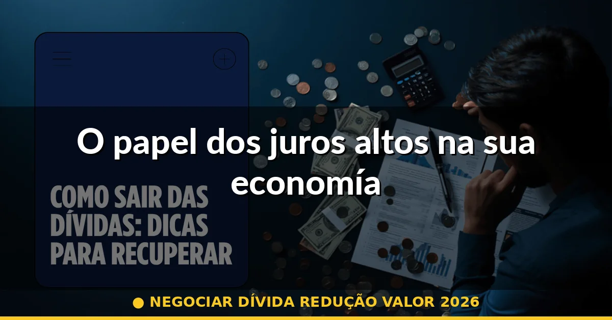O papel dos juros altos na sua economía — negociar dívida redução valor 2026