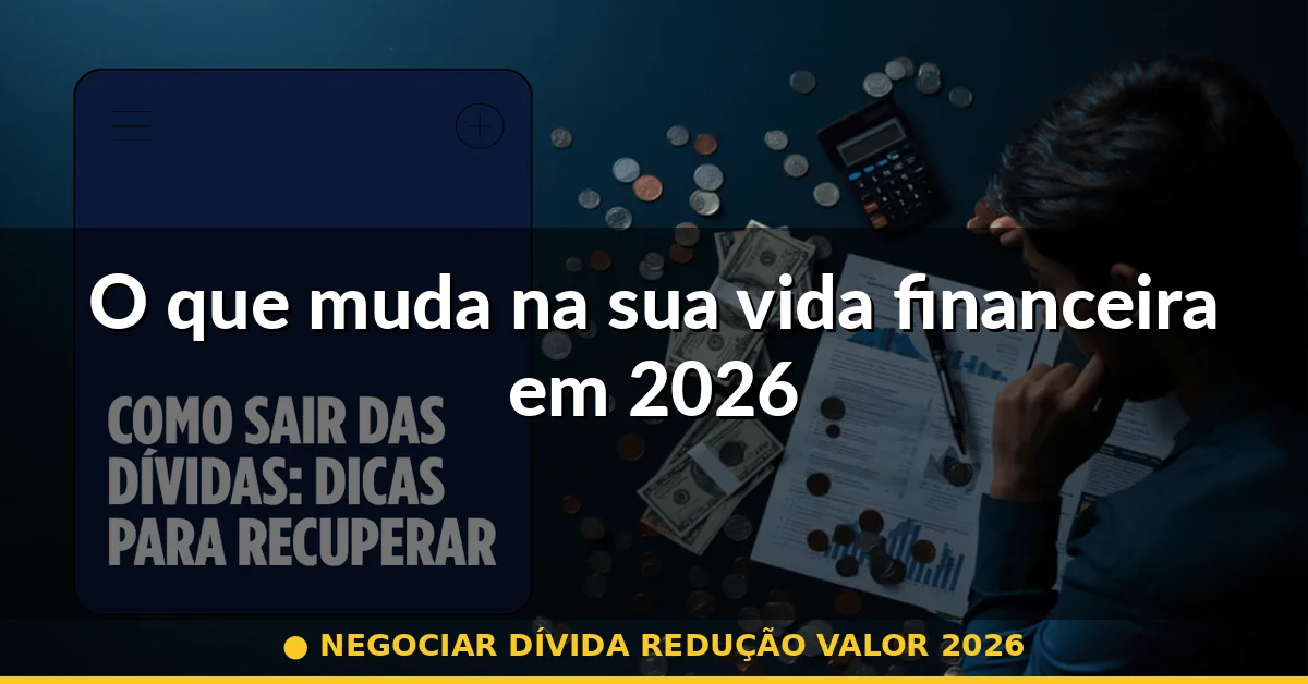O que muda na sua vida financeira em 2026 — negociar dívida redução valor 2026
