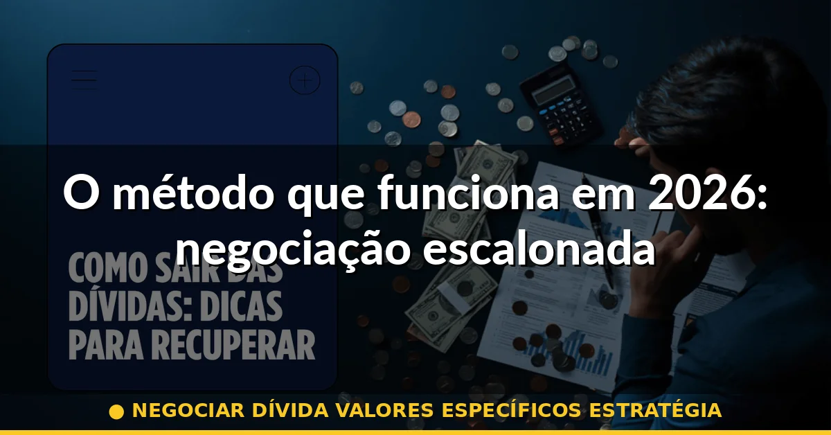O método que funciona em 2026: negociação escalonada — negociar dívida valores específicos estratégia