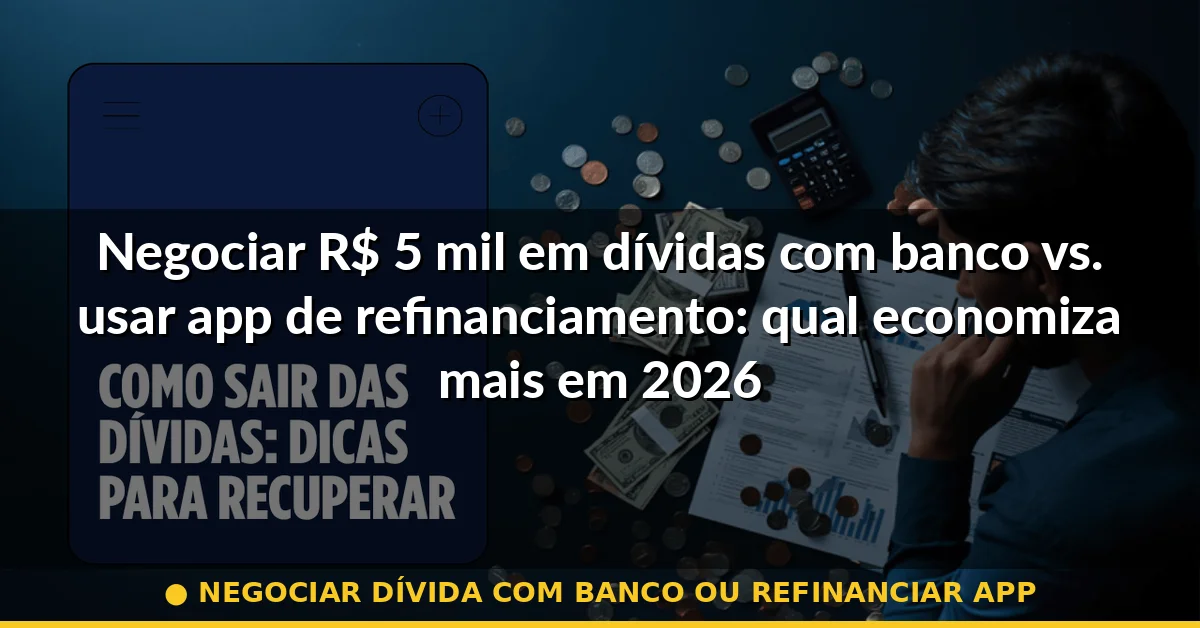 negociar dívida com banco ou refinanciar app — Guia completo 2026