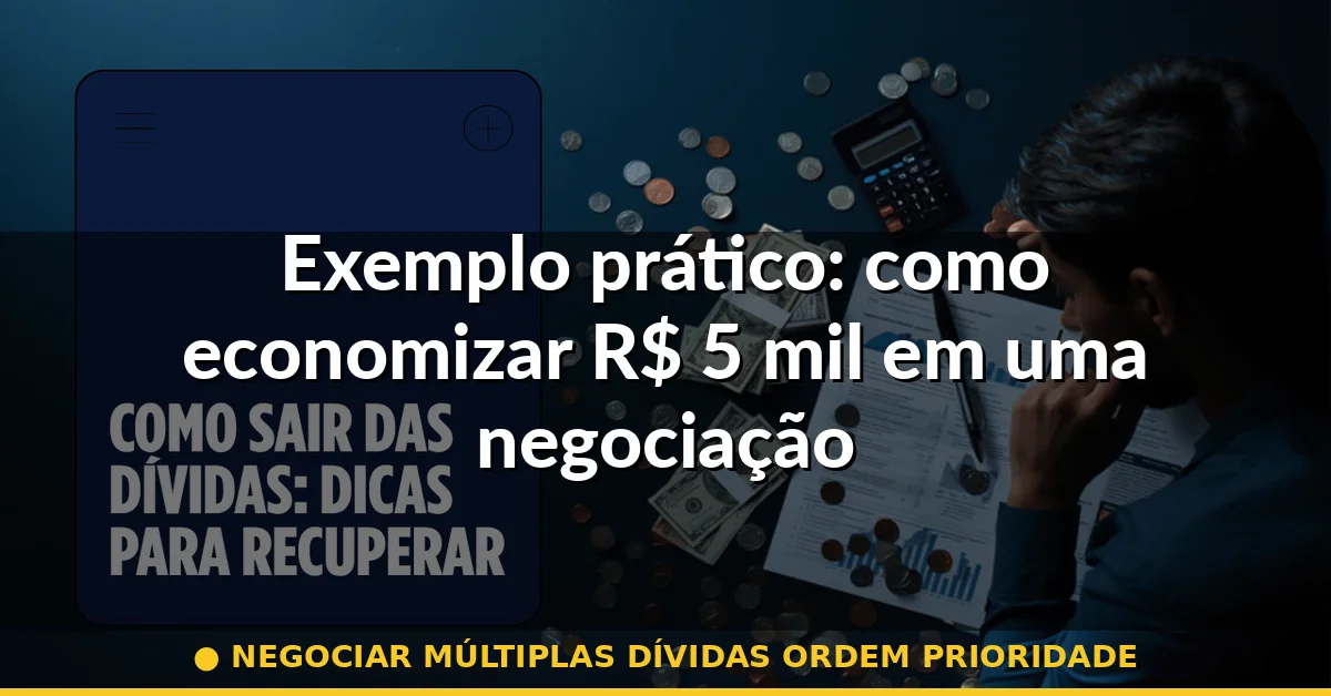 Exemplo prático: como economizar R$ 5 mil em uma negociação real — negociar múltiplas dívidas ordem prioridade