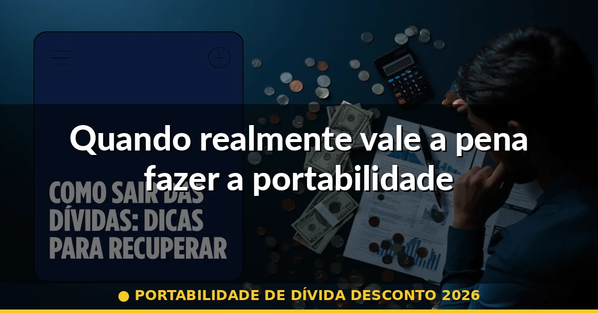 Quando realmente vale a pena fazer a portabilidade — portabilidade de dívida desconto 2026
