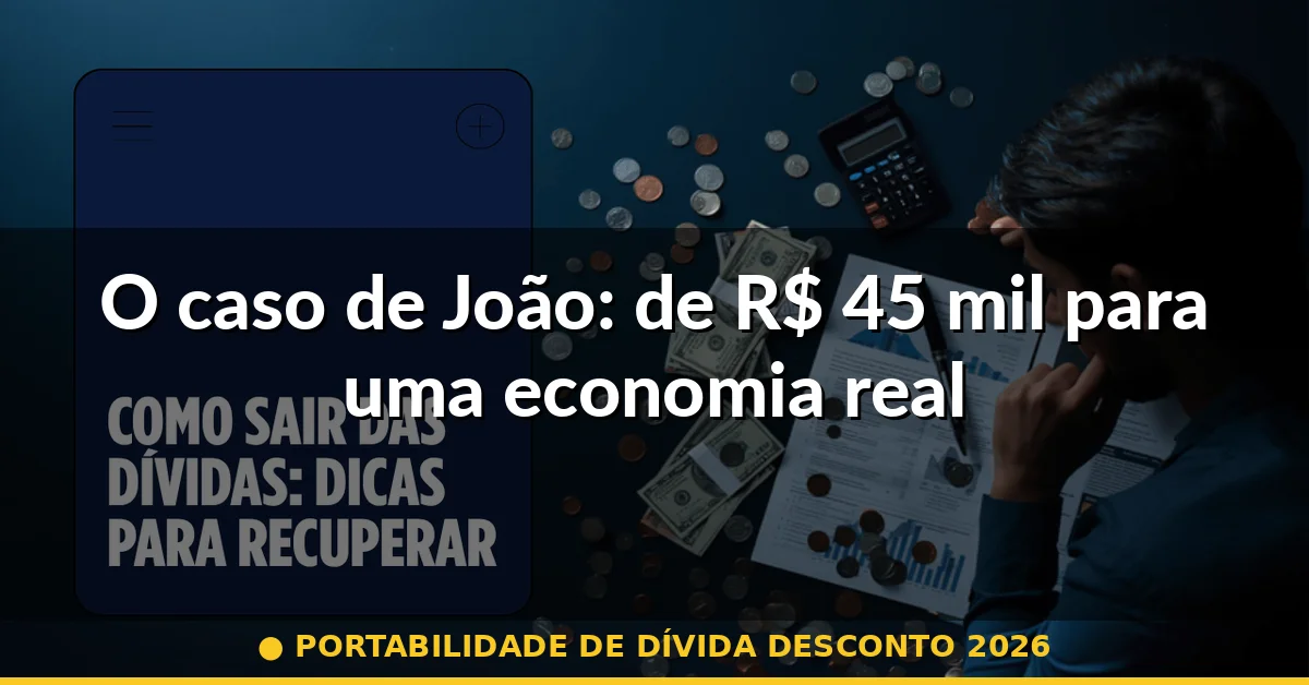O caso de João: de R$ 45 mil para uma economia real — portabilidade de dívida desconto 2026