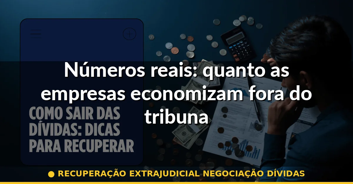 Números reais: quanto as empresas economizam fora do tribunal — recuperação extrajudicial negociação dívidas
