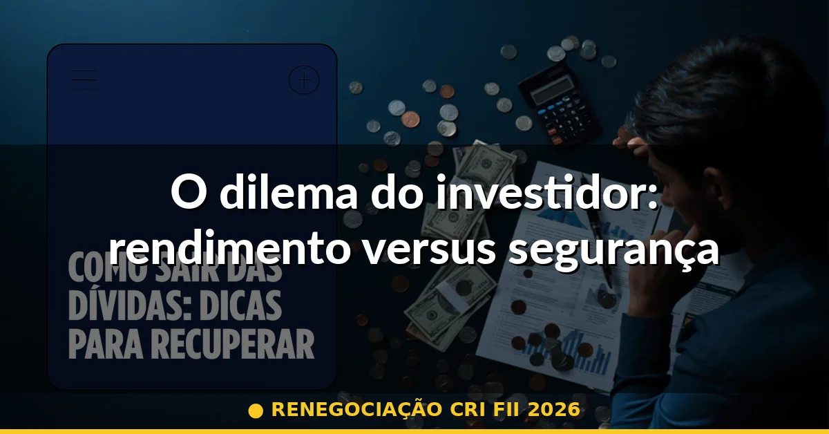 O dilema do investidor: rendimento versus segurança — renegociação cri fii 2026