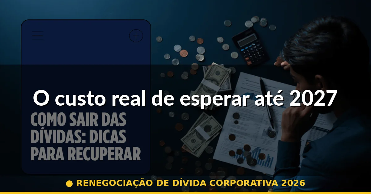 O custo real de esperar até 2027 — renegociação de dívida corporativa 2026
