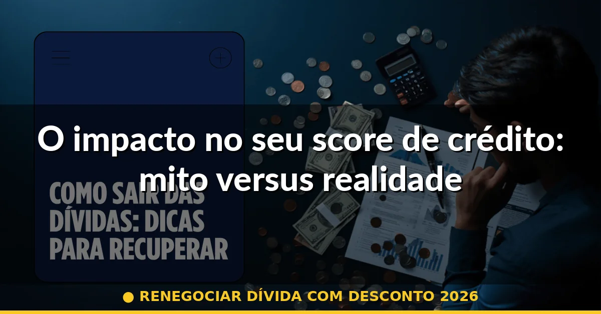 O impacto no seu score de crédito: mito versus realidade — renegociar dívida com desconto 2026