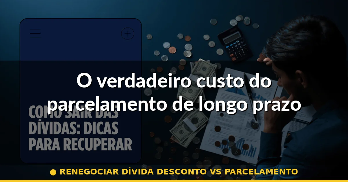 O verdadeiro custo do parcelamento de longo prazo — renegociar dívida desconto vs parcelamento