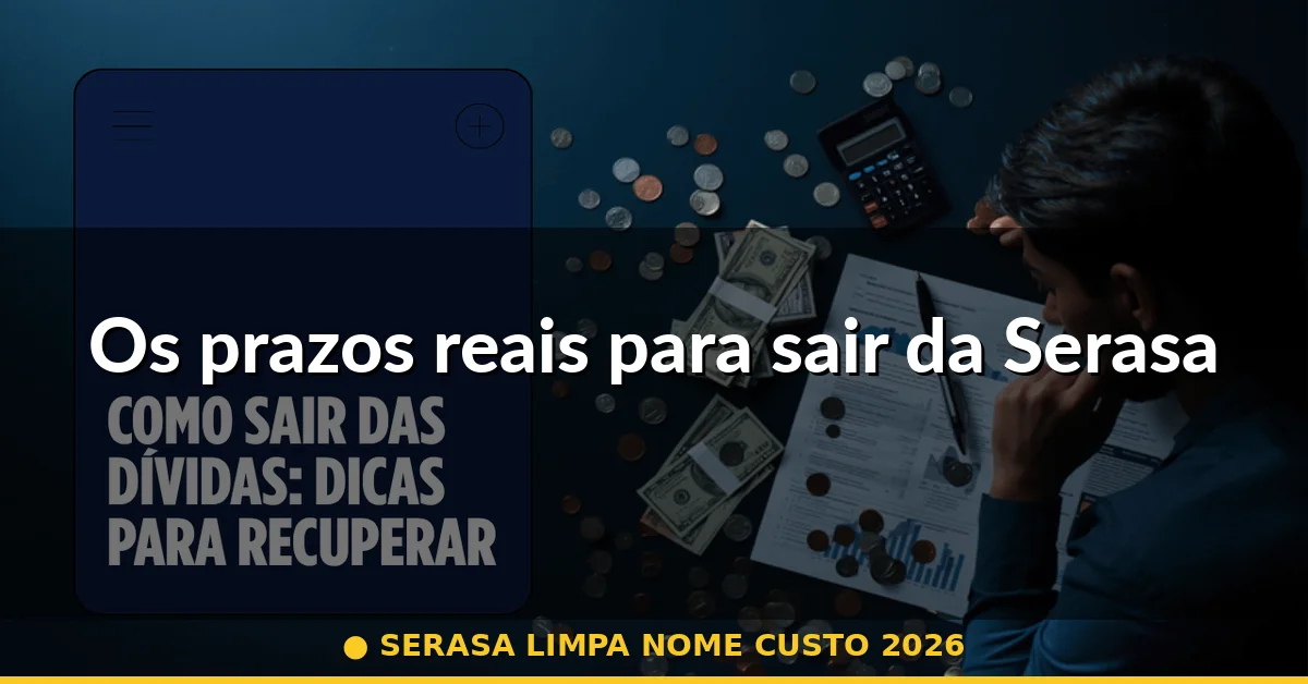 Os prazos reais para sair da Serasa — serasa limpa nome custo 2026