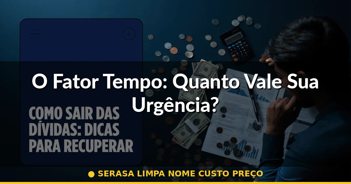 O Fator Tempo: Quanto Vale Sua Urgência? — serasa limpa nome custo preço