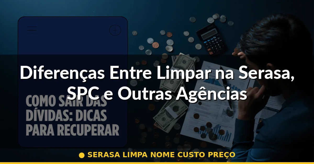Diferenças Entre Limpar na Serasa, SPC e Outras Agências — serasa limpa nome custo preço