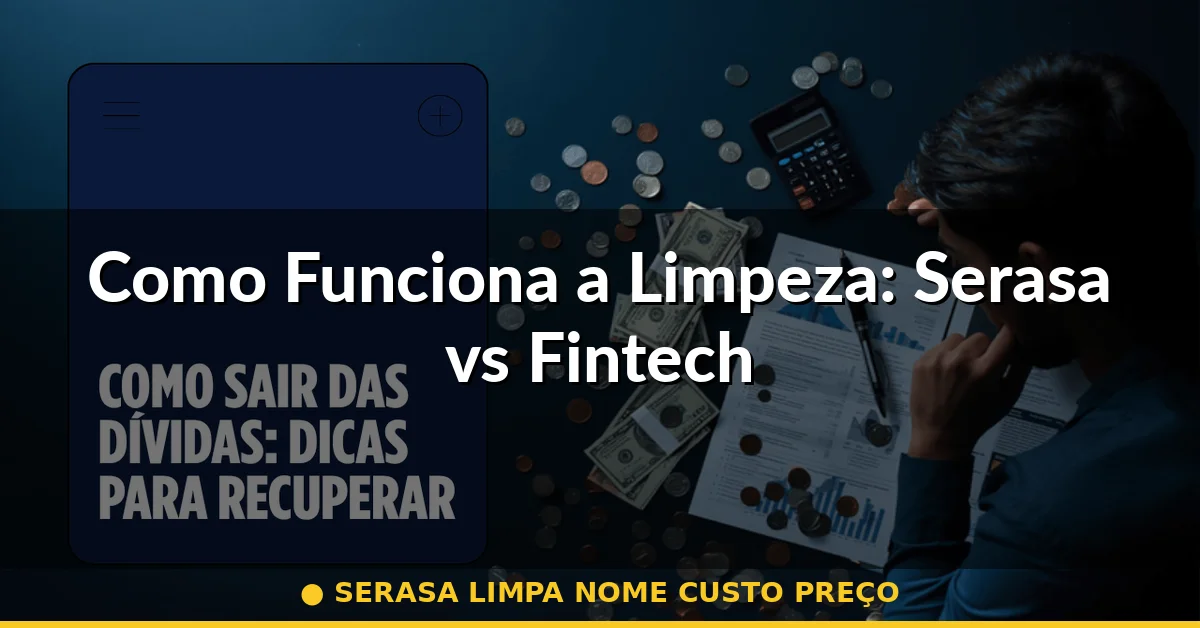 Como Funciona a Limpeza: Serasa vs Fintech — serasa limpa nome custo preço