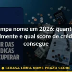 serasa limpa nome prazo score — Guia completo 2026