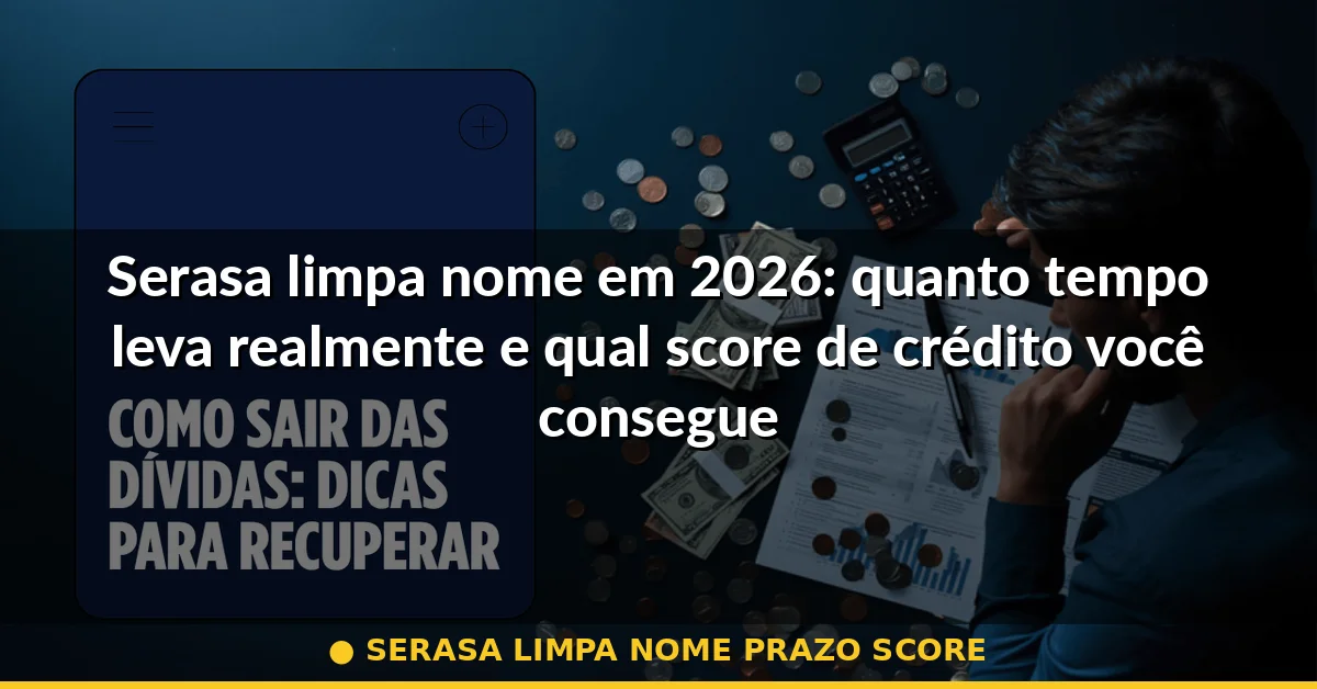 serasa limpa nome prazo score — Guia completo 2026