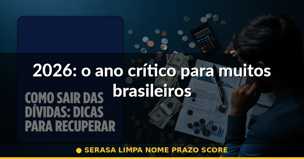 2026: o ano crítico para muitos brasileiros — serasa limpa nome prazo score