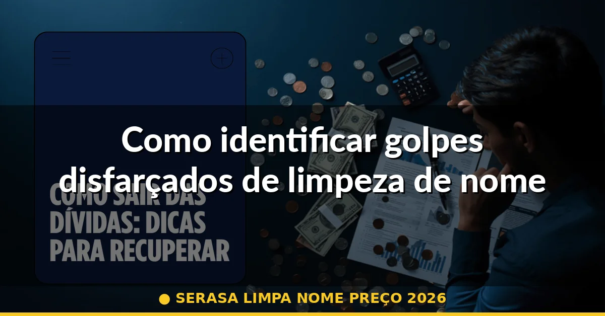 Como identificar golpes disfarçados de limpeza de nome — serasa limpa nome preço 2026